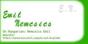 emil nemcsics business card